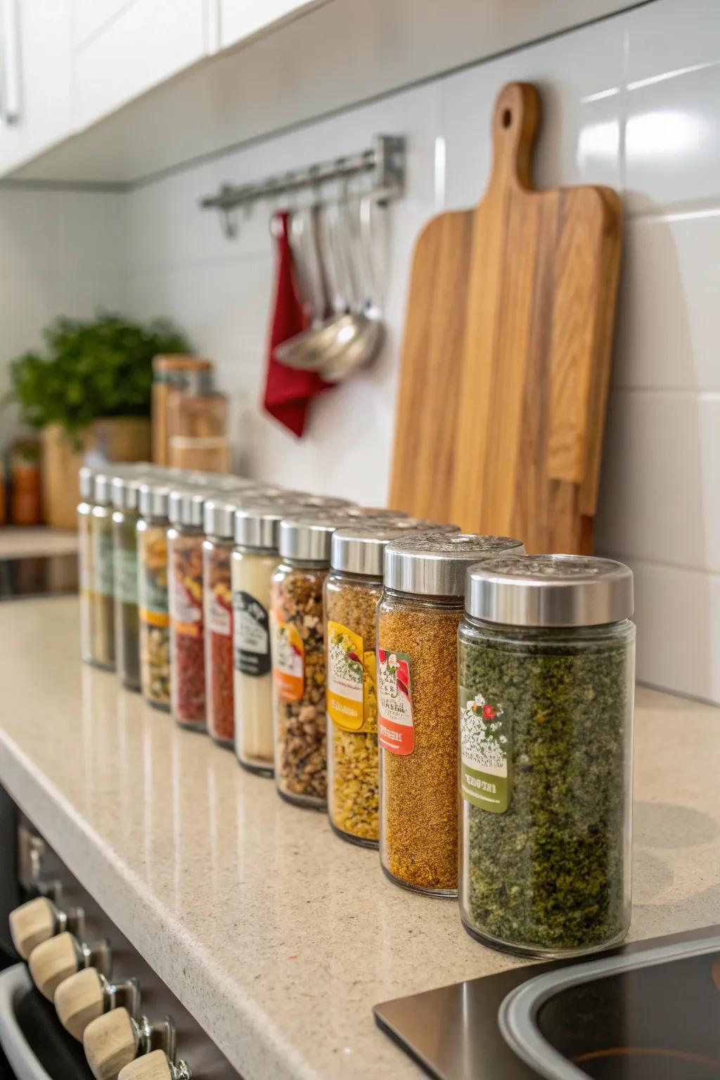Vacuum-sealed jars help keep contents fresh and full of flavor.