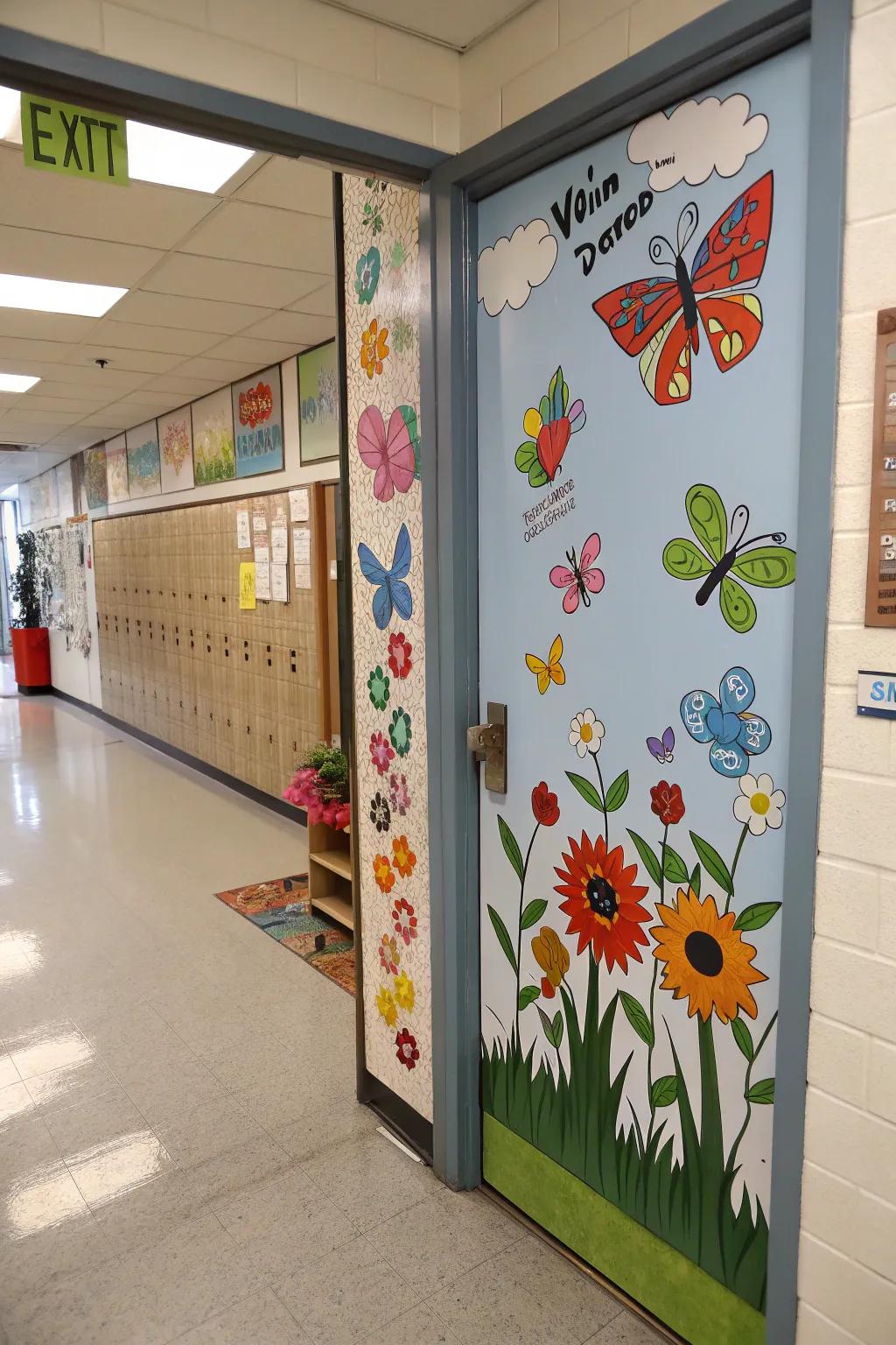 Bring spring indoors with a blooming butterfly and flower garden.