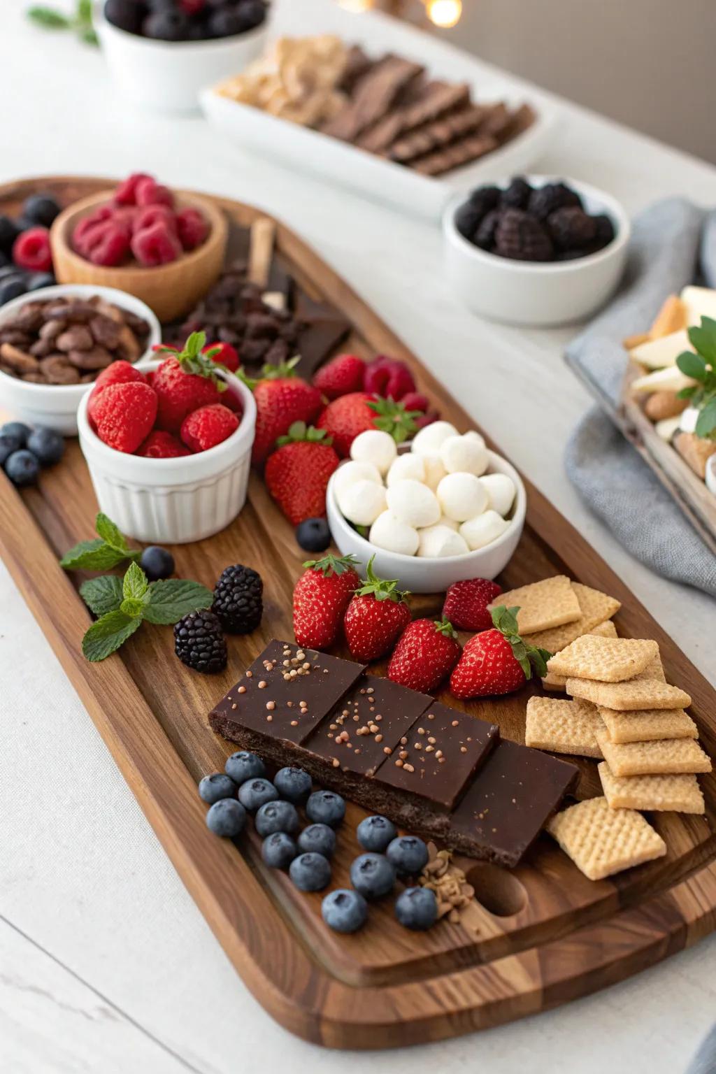 A sweet ending with a dessert charcuterie board.