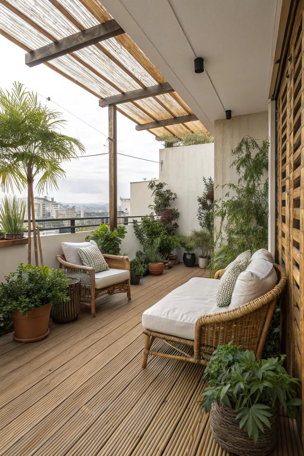 Serenity and sustainability offered by bamboo flooring.