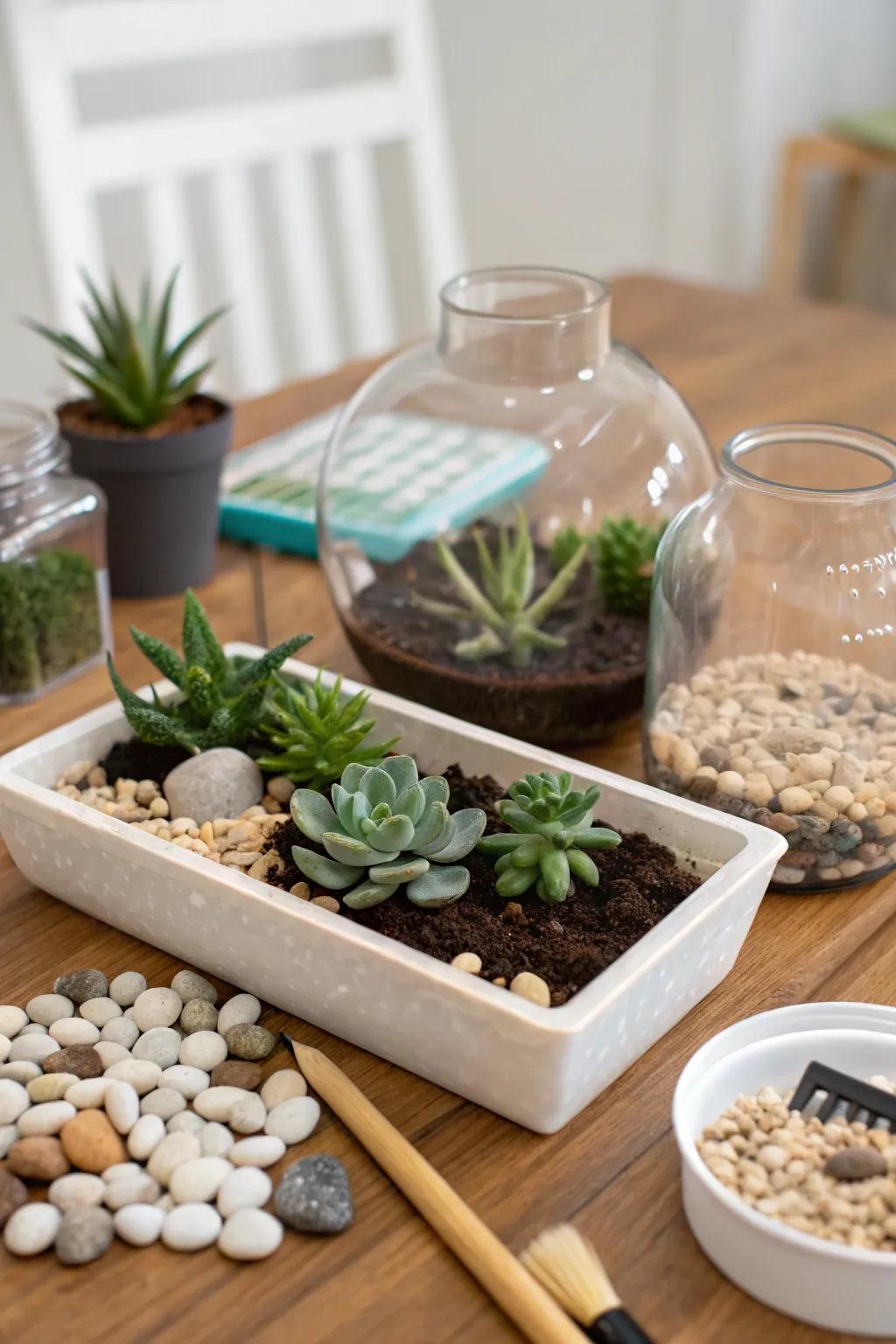Create your own indoor garden with a miniature ecosystem kit