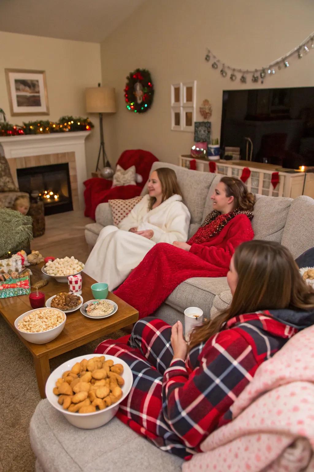 Relax in comfort with a Christmas Comfy Jams Bash.