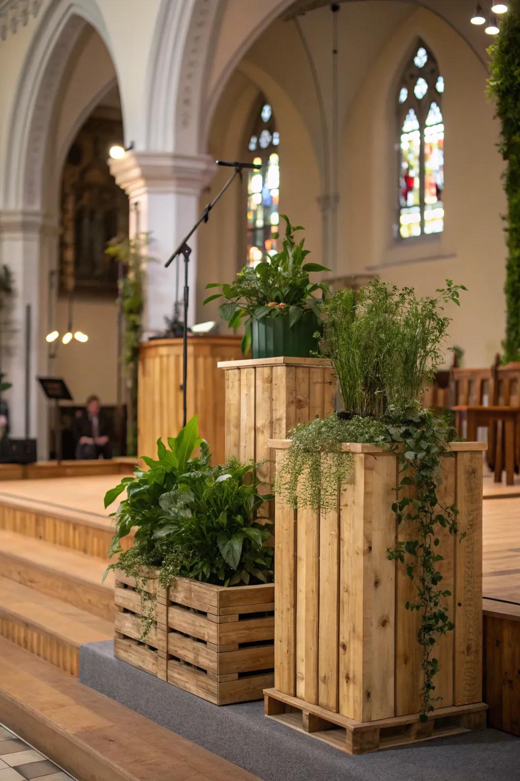 Eco-conscious materials allow for attractive, sustainable designs.