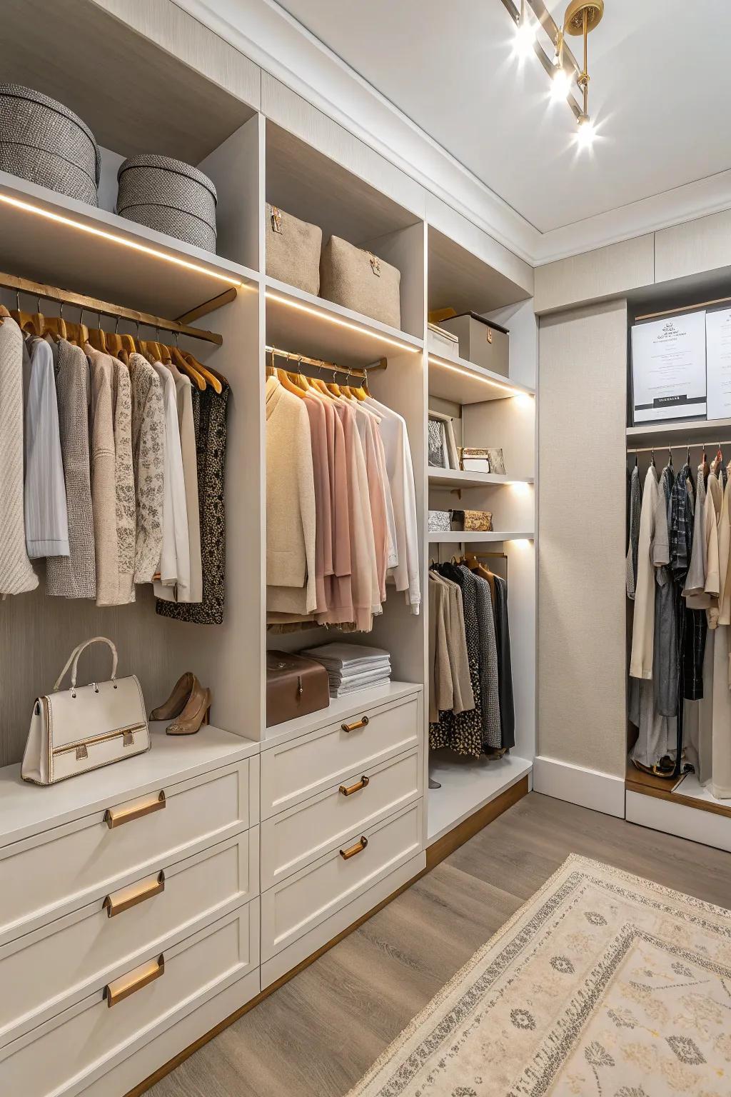 A complementary palette creating a unified look.