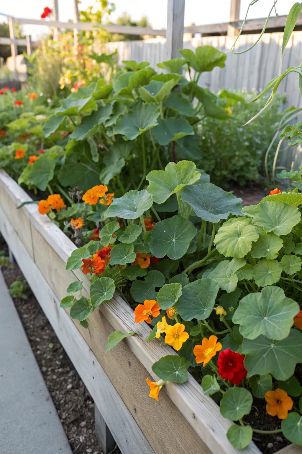 Squashes and daisies, a defensive and colorful pairing.