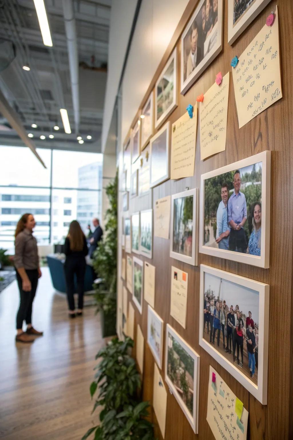 A personal detail with a heartwarming memory wall