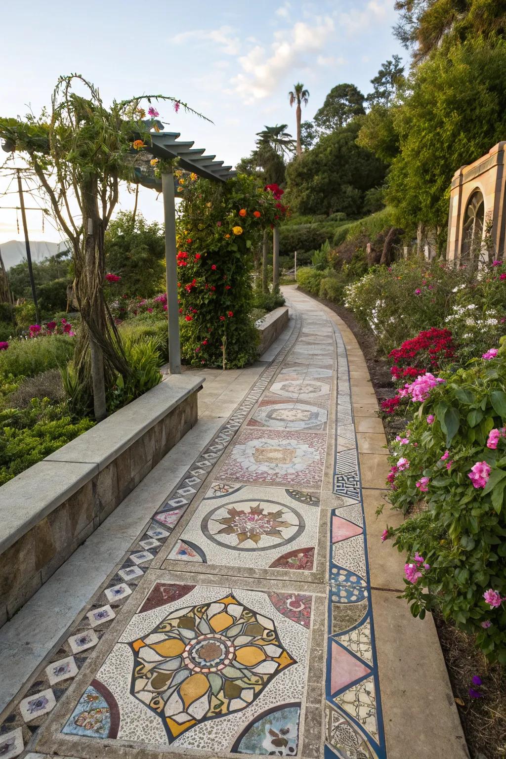 Transform your path with mosaic artistry.