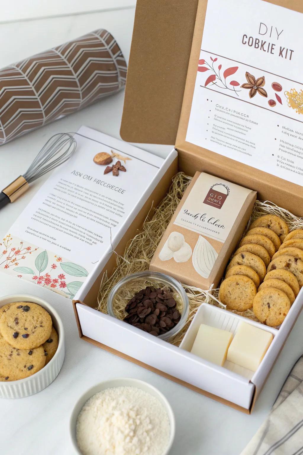 Homemade cookie sets offer a fun and engaging gift experience.
