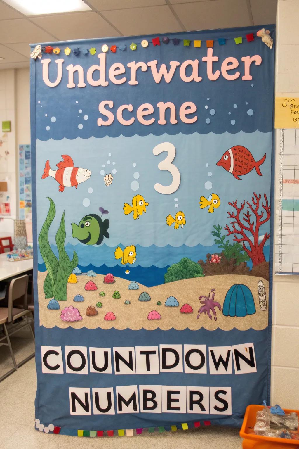 An under the sea countdown bringing ocean adventures to school.