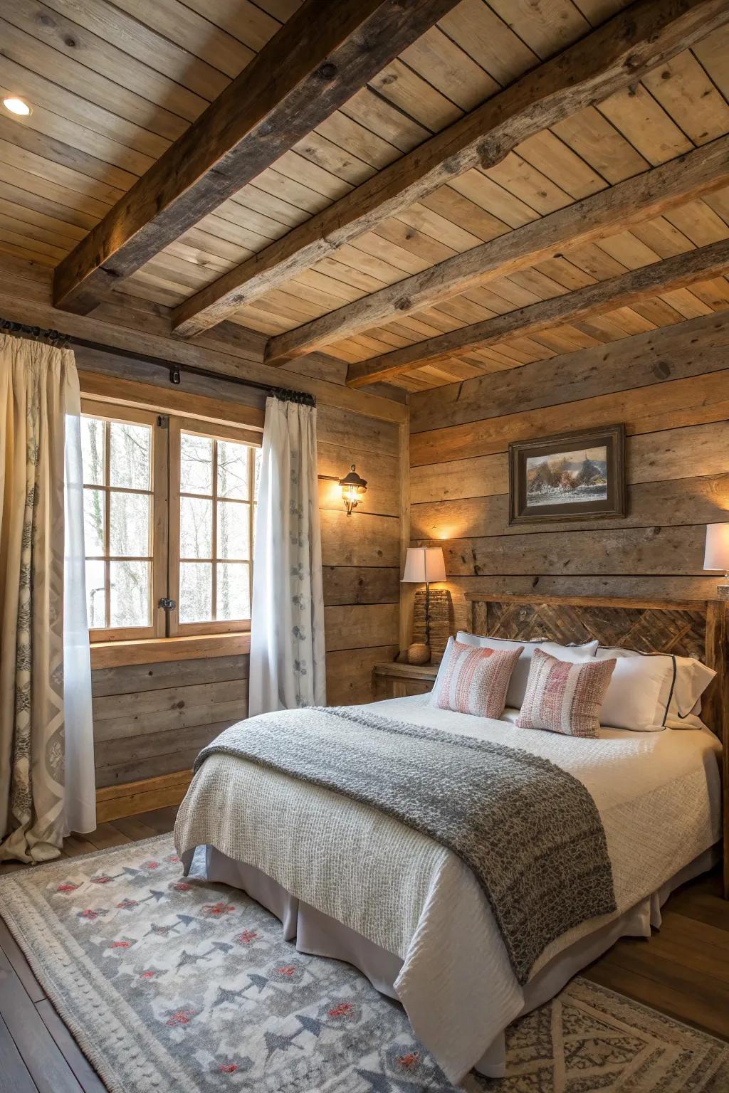 Recycled elements add sustainability and heritage.