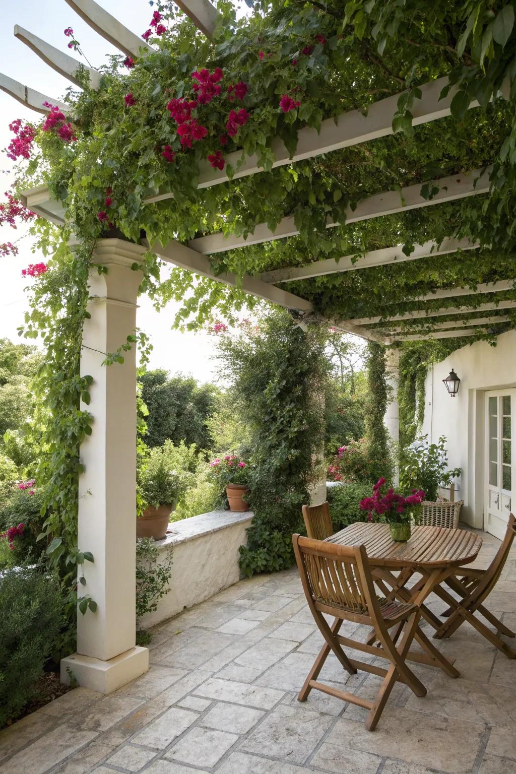 A trellis adds privacy and a touch of nature.