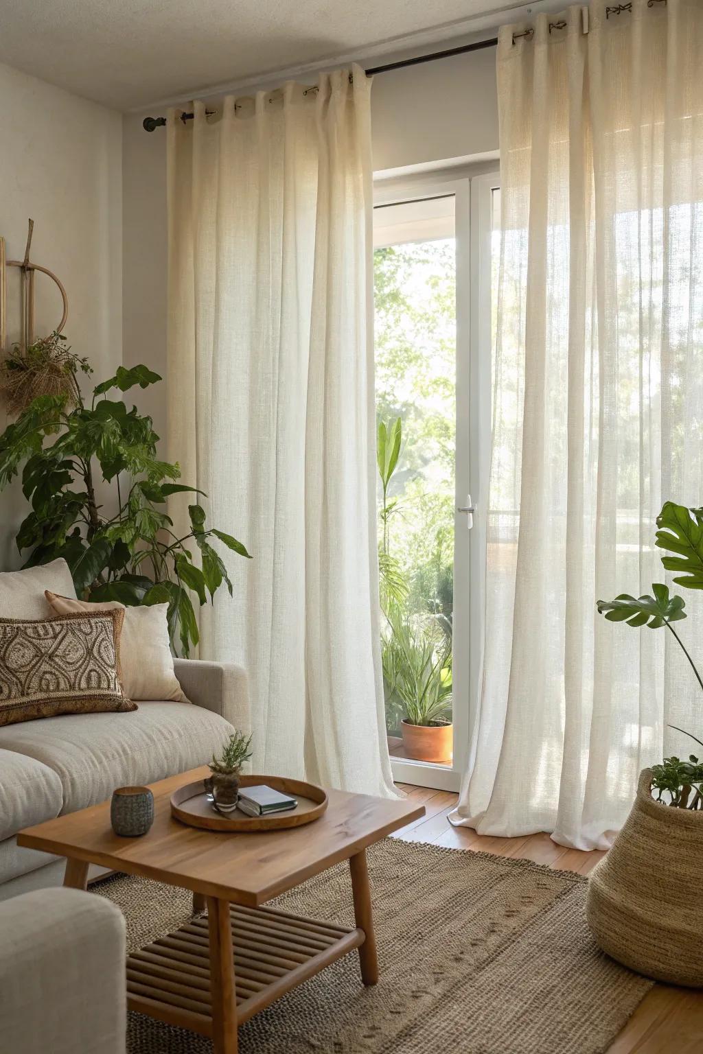 Earth-friendly fabrics provide design and sustainability.