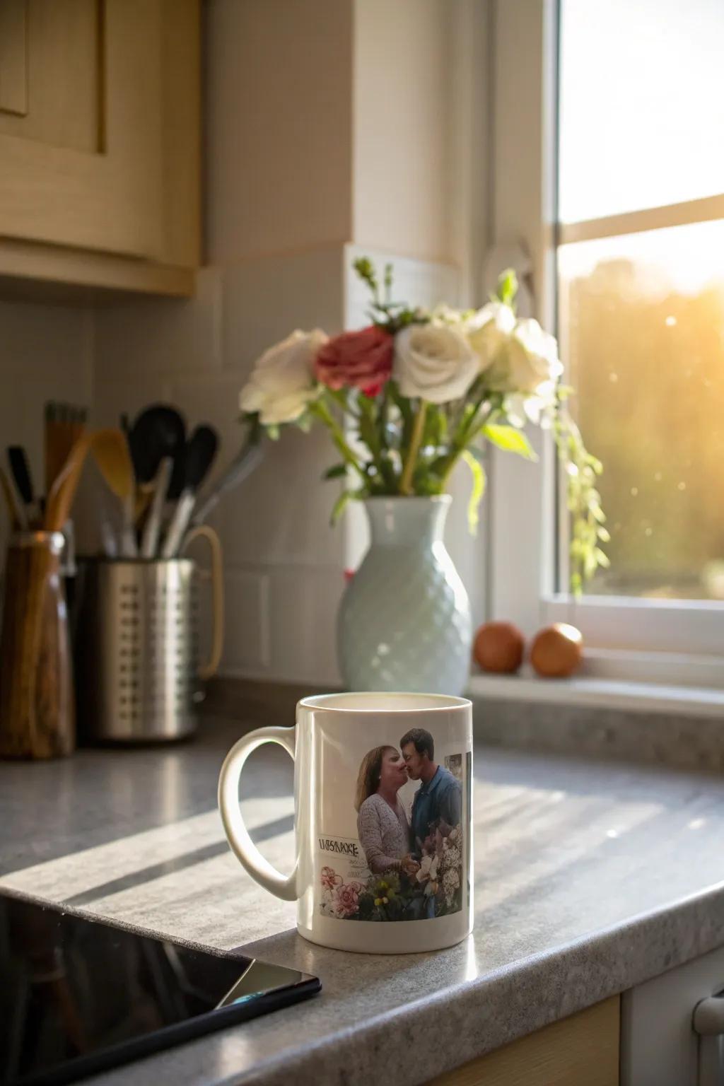 Personalized drinkware to start the day with a smile.
