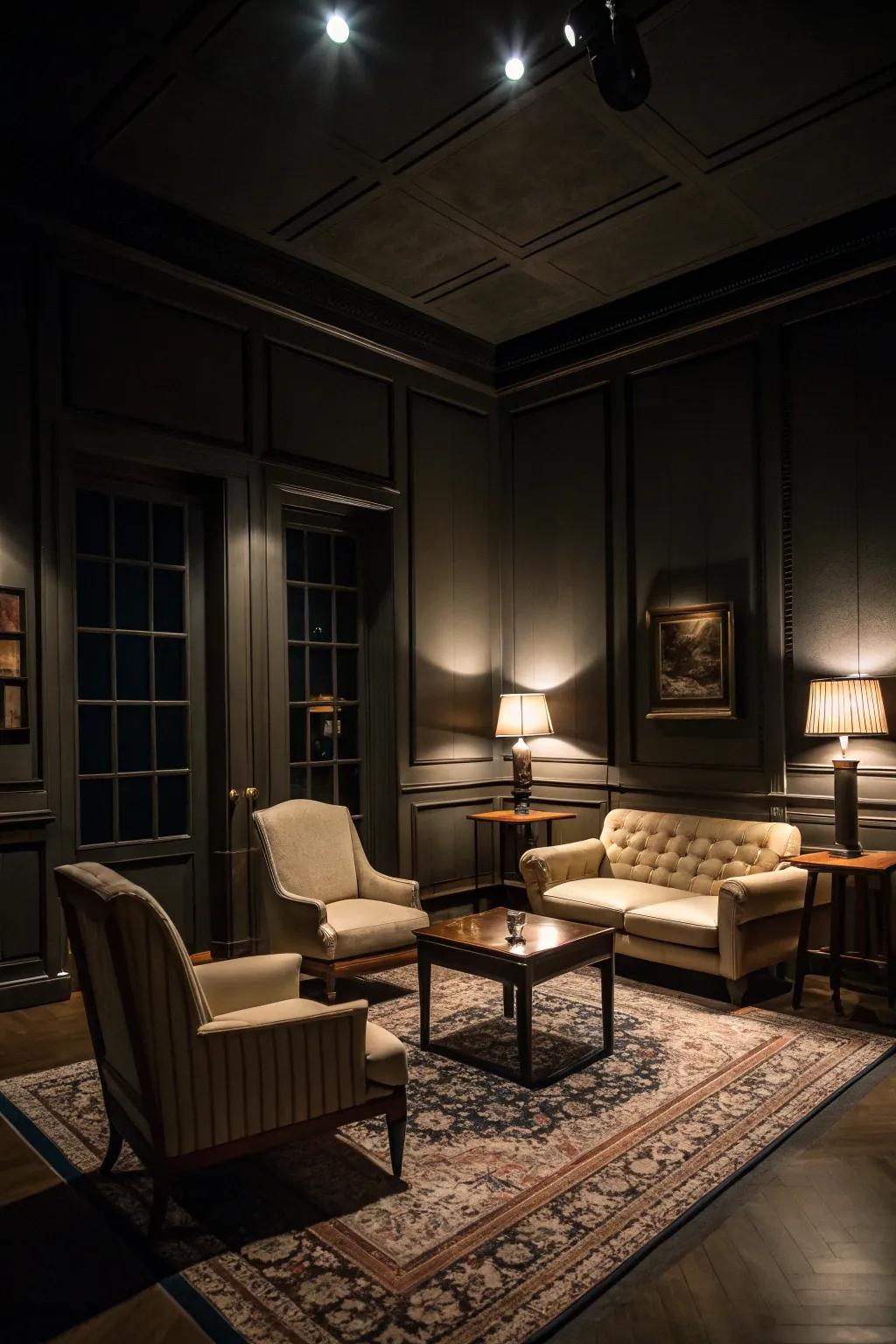 A room featuring well-proportioned furniture.