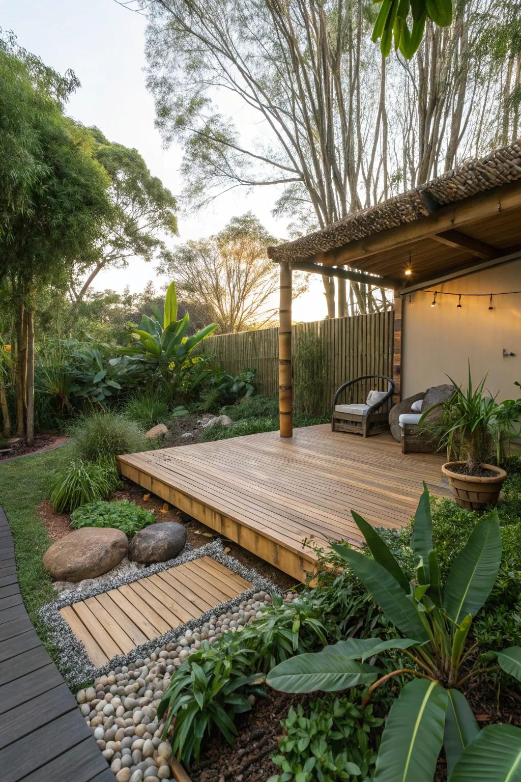 Bamboo fascia marries sustainability with style.