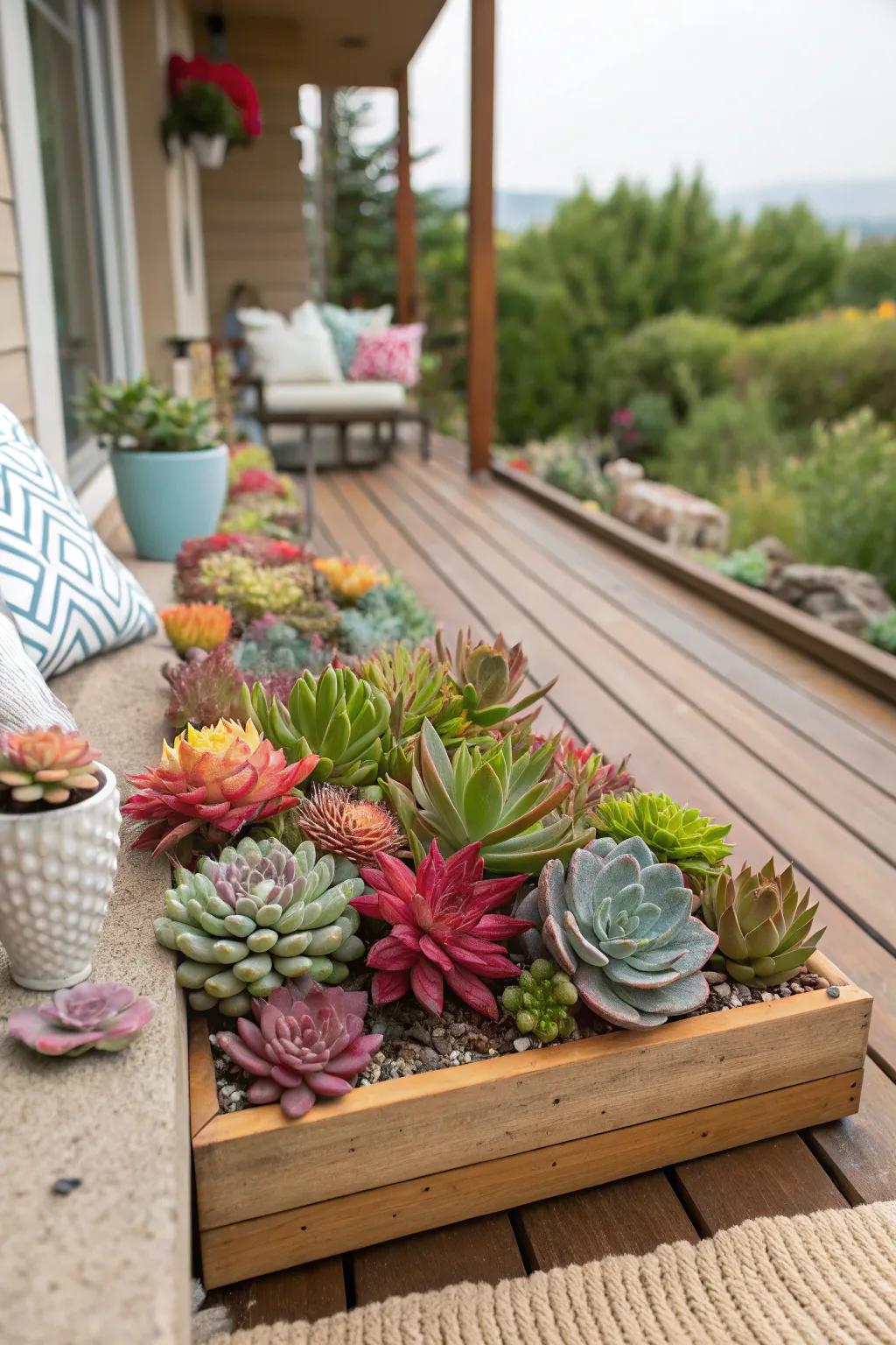 Succulents offer beauty with minimal maintenance.