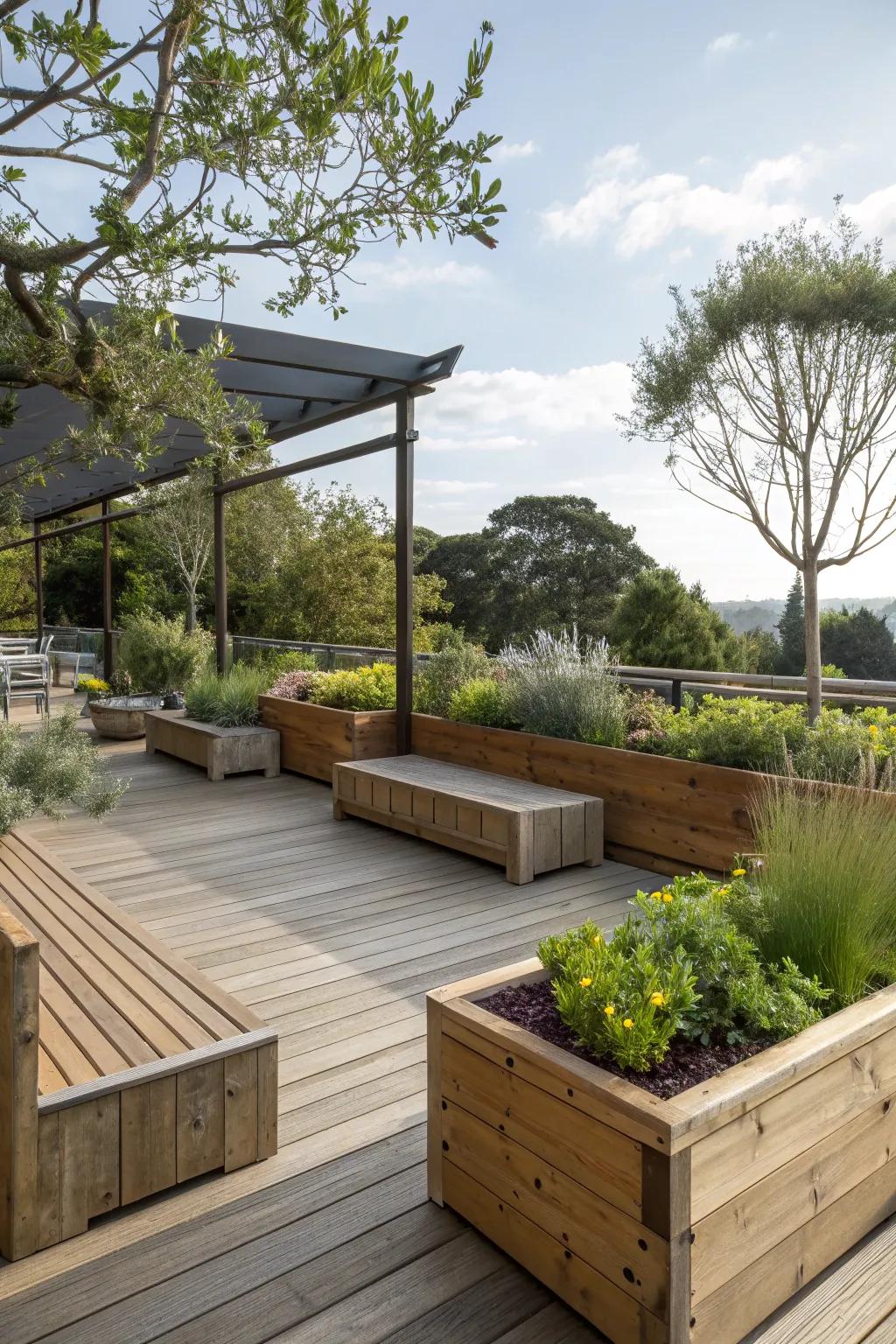 Flexible design with movable plants.