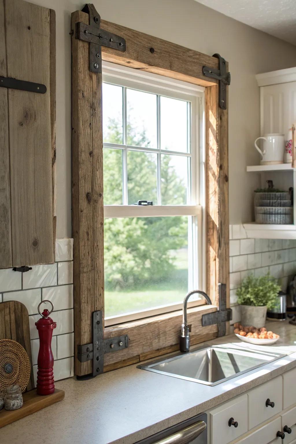 A blend of timber and metal imparts a rustic-urban atmosphere.