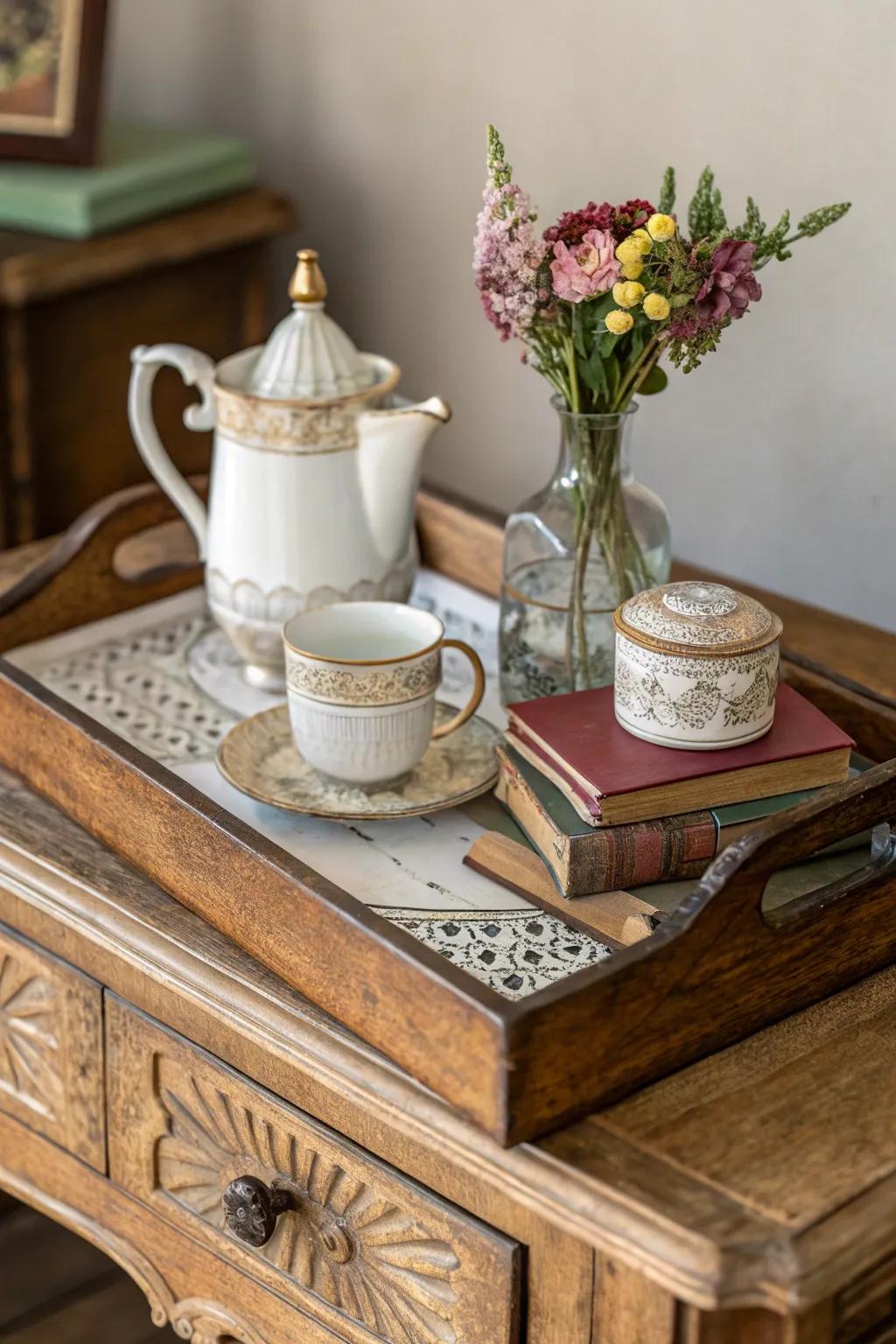 Vintage items bring nostalgic charm.