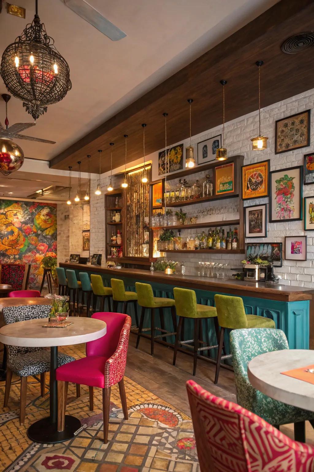 An eclectic mix showcases personality and creativity.