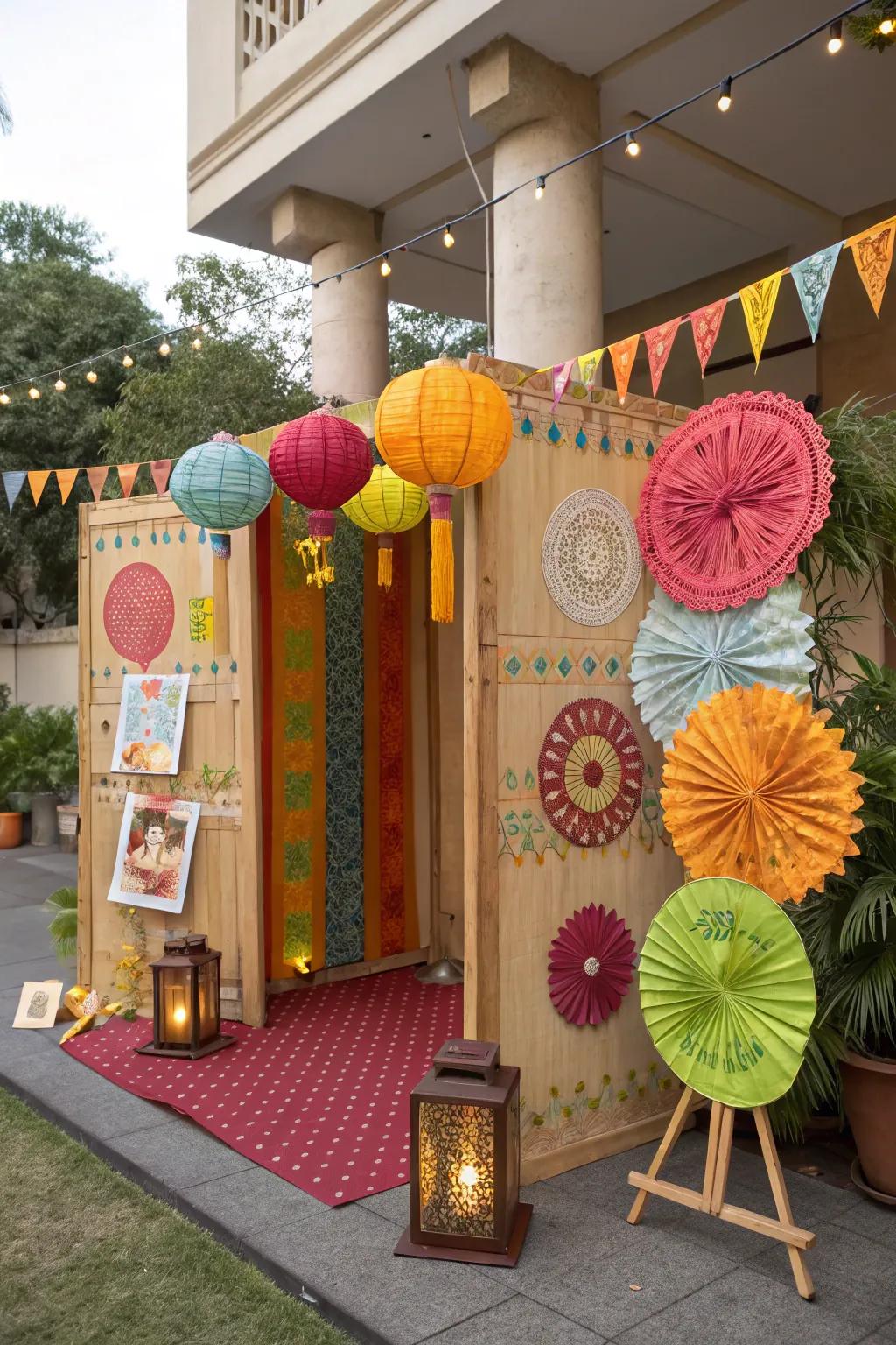 Eco-conscious paper decorations for a sustainable celebration.