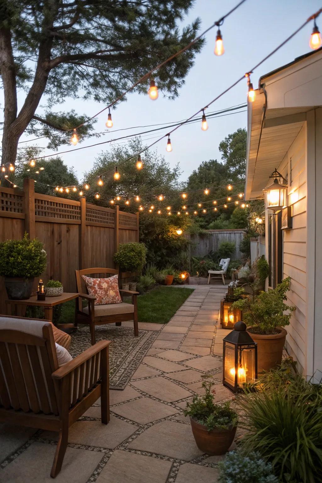 Transform your outdoor space with decorative lighting.