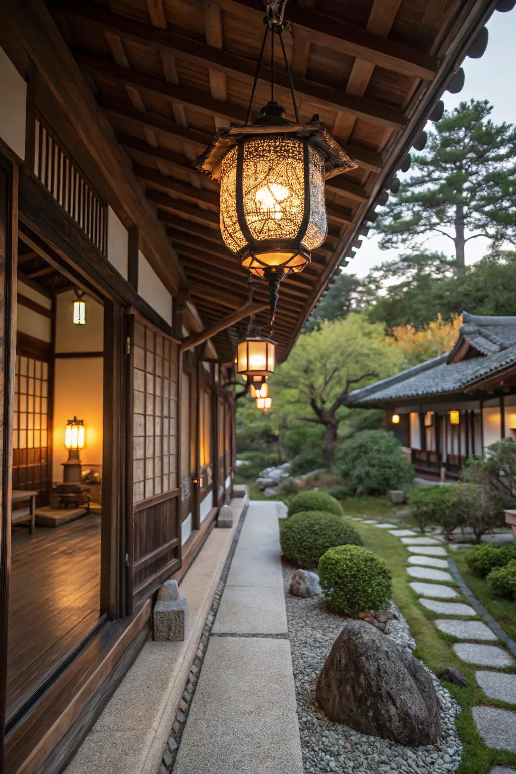 Enhance the ambiance with heritage lamps.