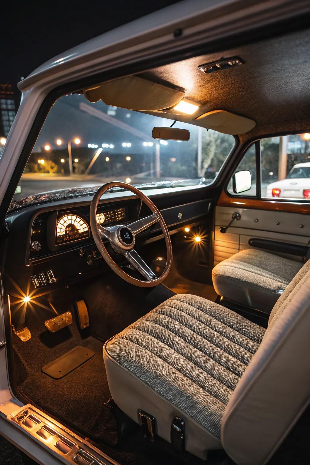 Set the mood with expertly placed ambient lighting.