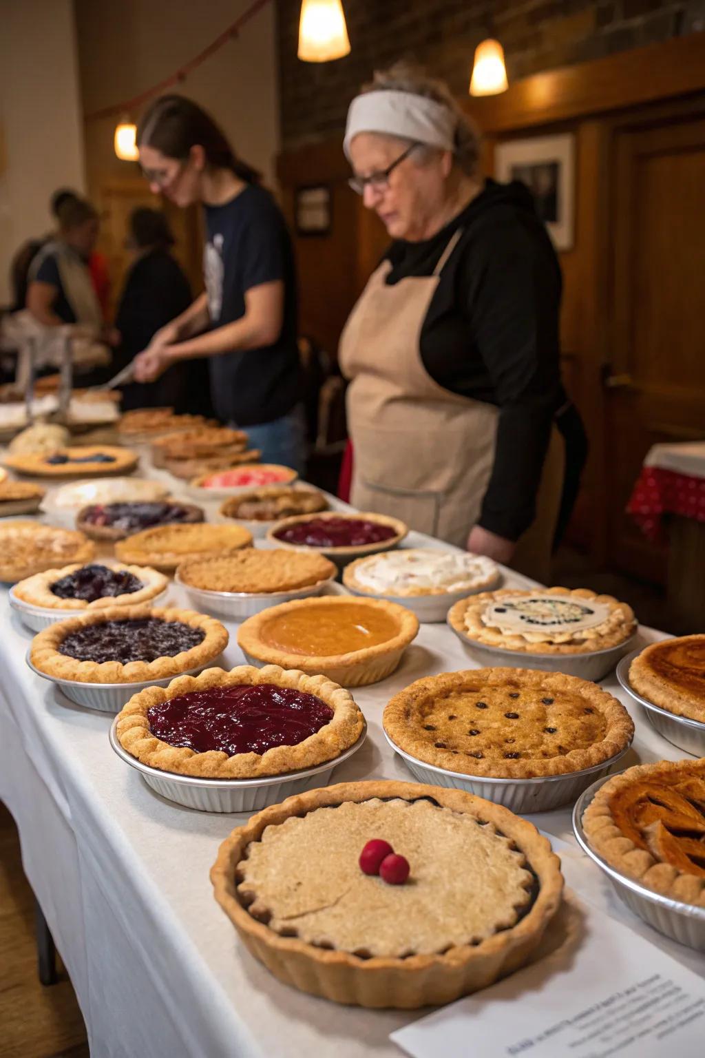 A delectable cooked filling contest observed during the autumn festival