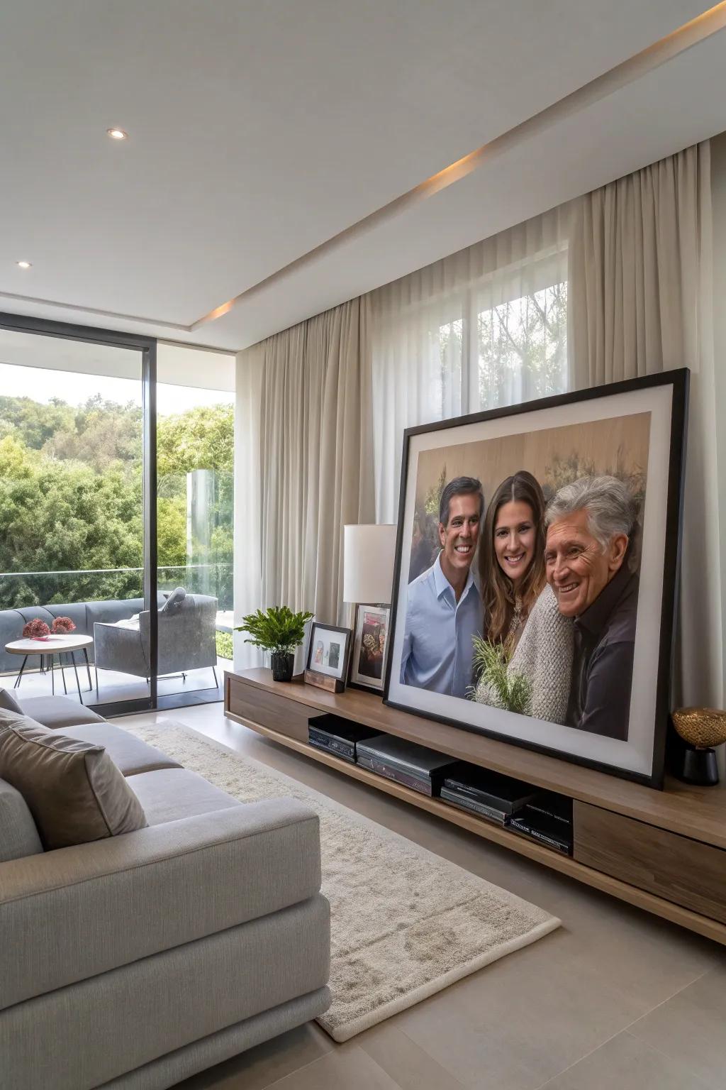 Bold statements created by oversized photos.
