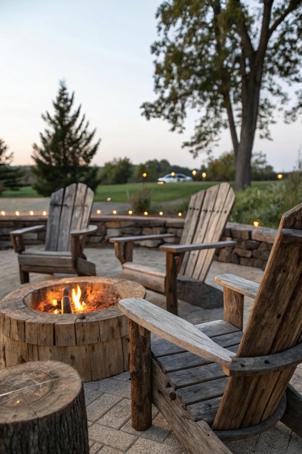 Reclaimed wood chairs offer sustainable and unique seating options.