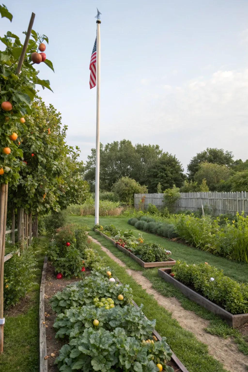 Consumable landscaping provides both visual appeal and usefulness.