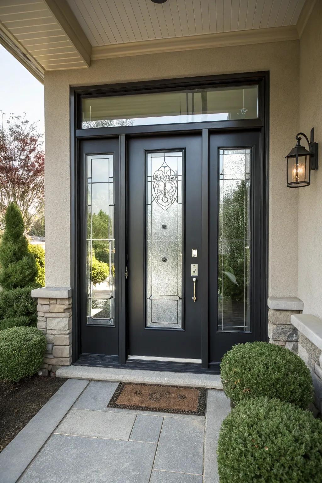 A balanced mix of modern and classic for a timeless entrance.