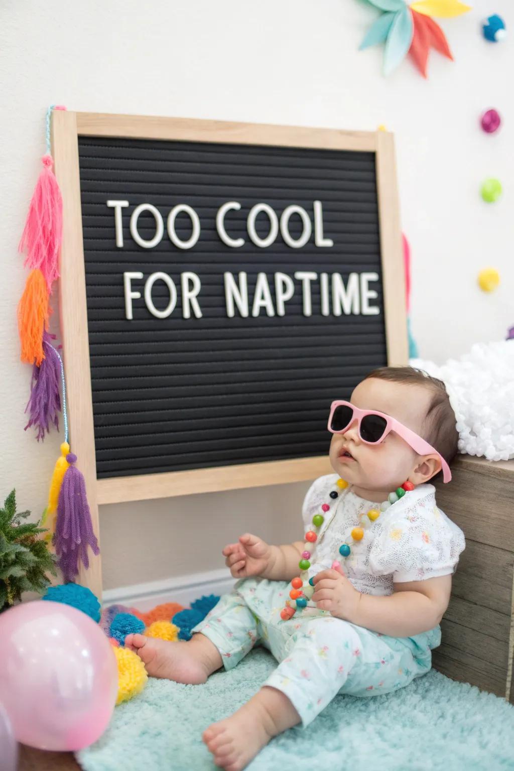 Showing the antics of your little one.