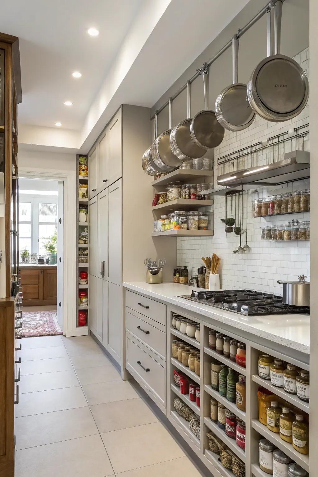 Vertical space can be both practical and decorative.