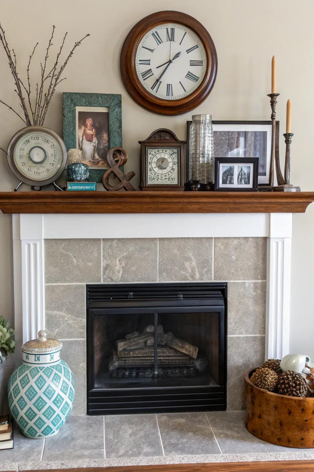 Expressing individuality by using an eclectic assortment.
