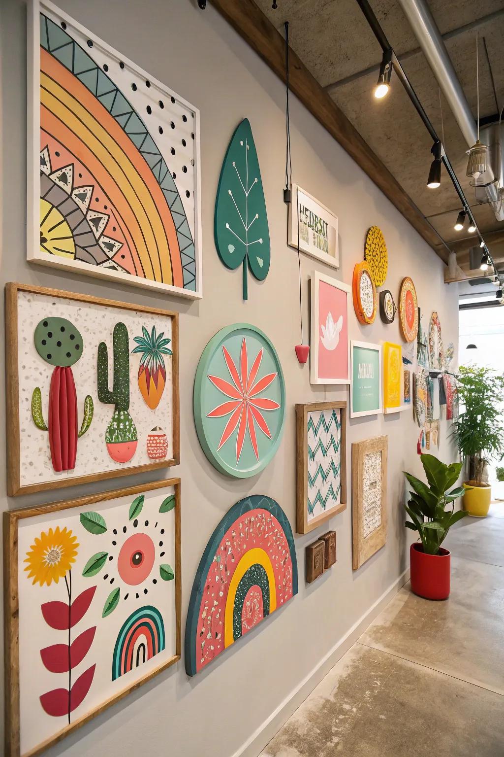 Playful wall decor expresses your individuality.