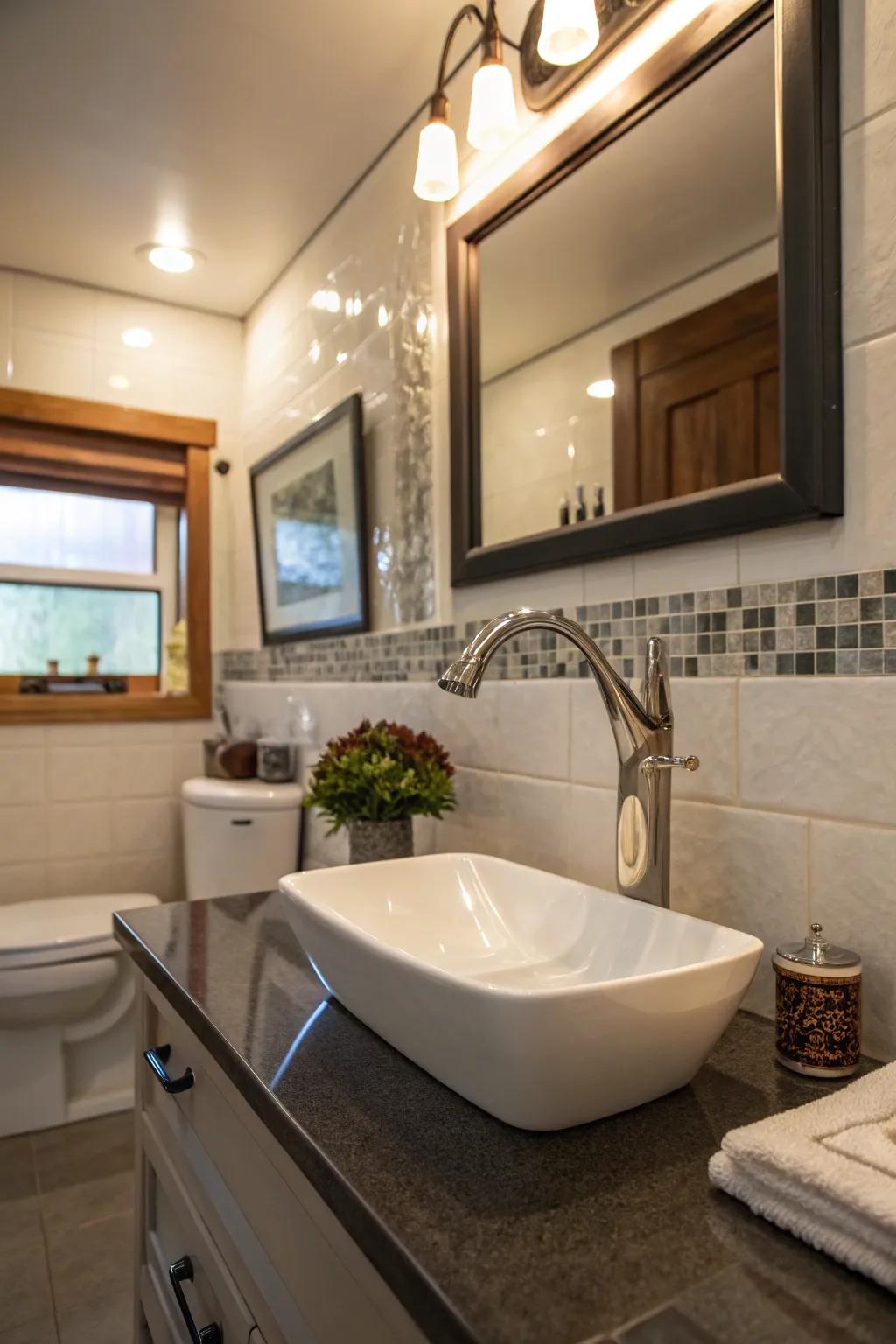 A unique fixture can become a captivating focal point.