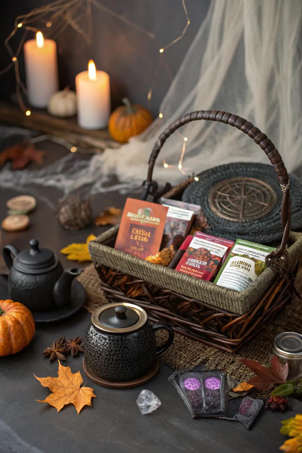 A mystical tea experience perfect for Halloween relaxation.