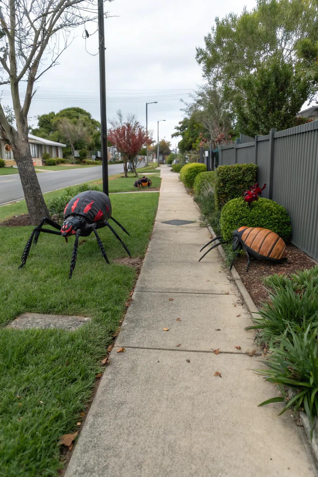 Creepy crawlies append an amusing and eerie surprise to every Halloween path.