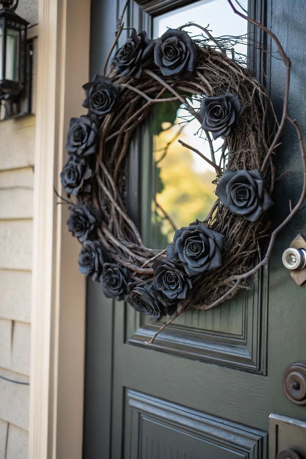 Elegance converges with eerie featuring ghastly vegetation.