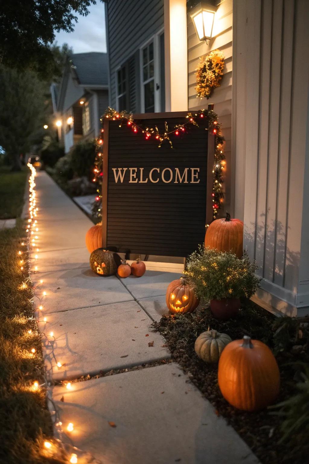 Establish the ambiance for an enjoyable Halloween evening.