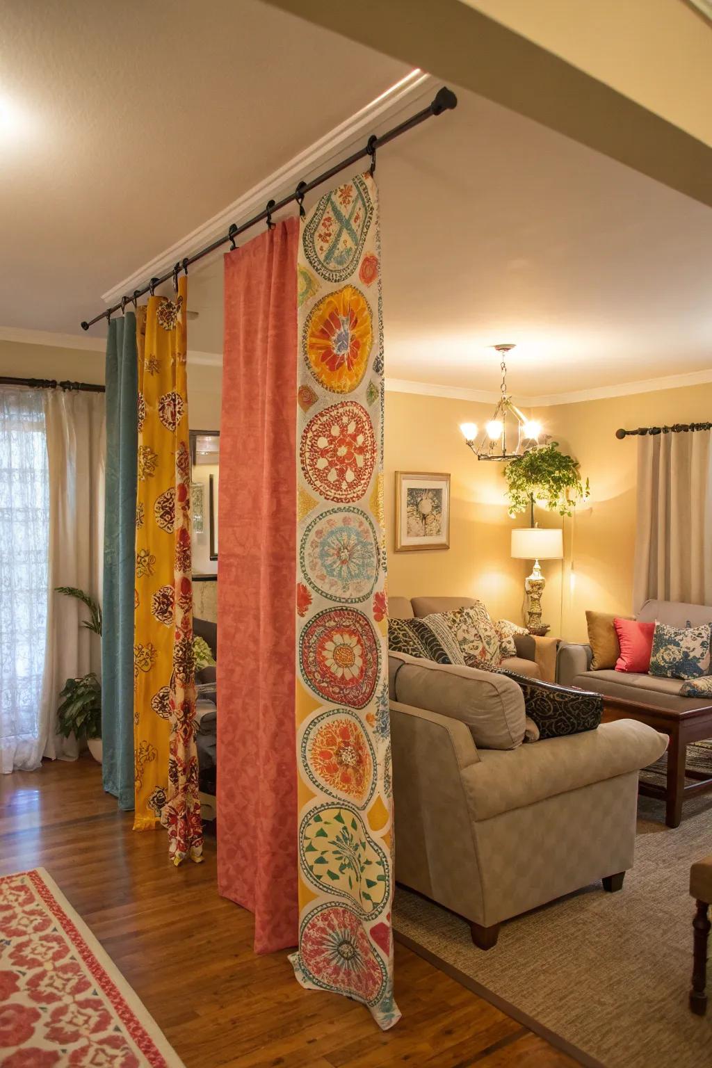 Curtain railings afford flexibility in panache and function.