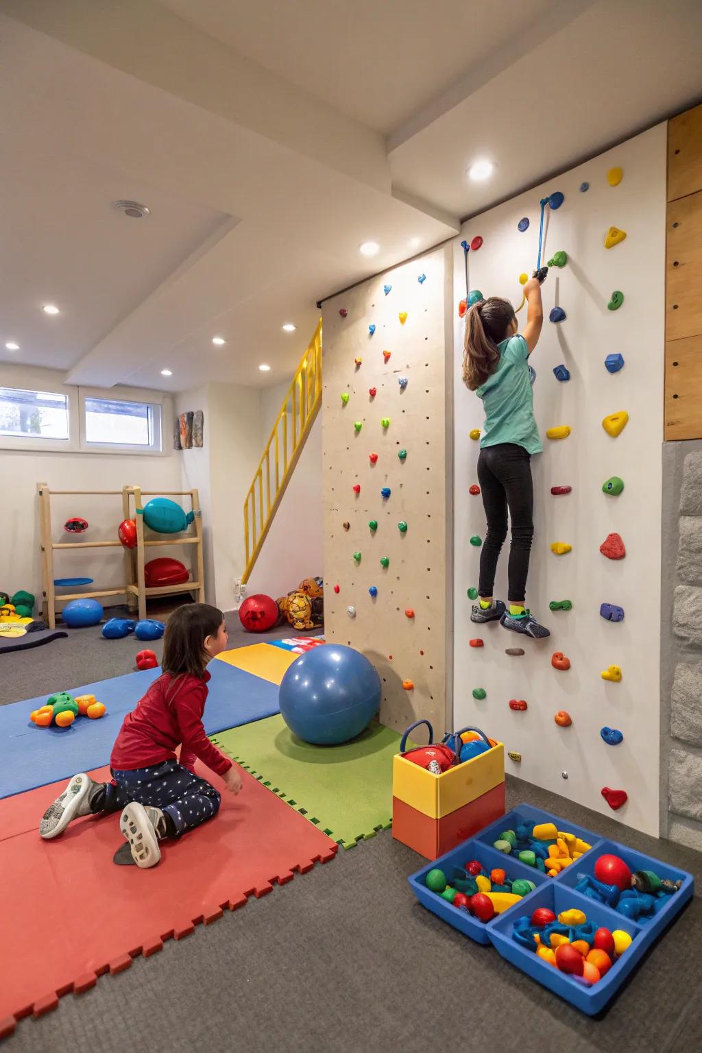 Provide fun to your basement using an interactive play area for everyone.