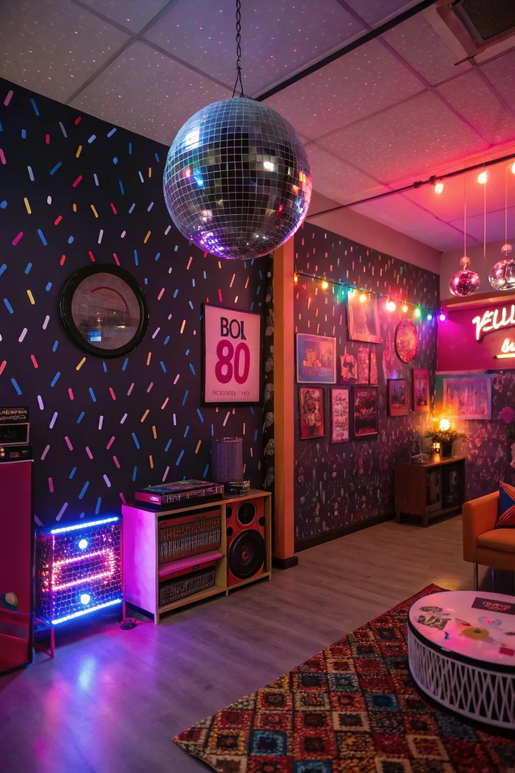 Dance the night away with a fun Retro 80s Christmas theme.
