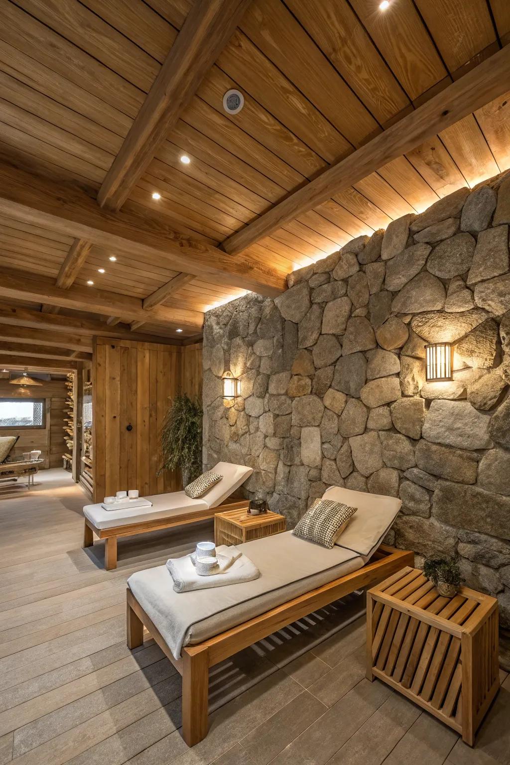 A room with a comfortable vibe and natural materials