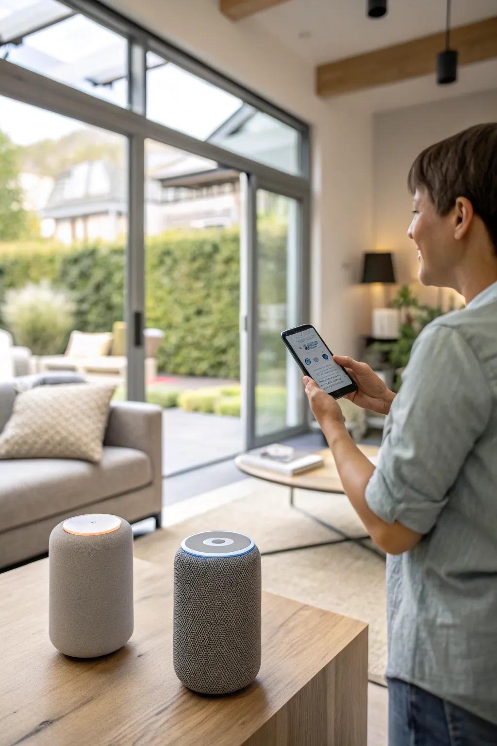 Verbal-command abilities offer hands-free intercom use.