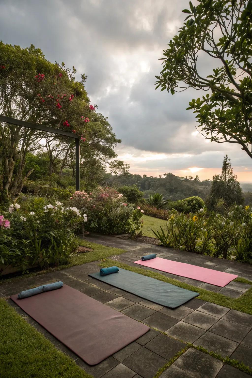 Stretch and unwind with a peaceful fitness session.