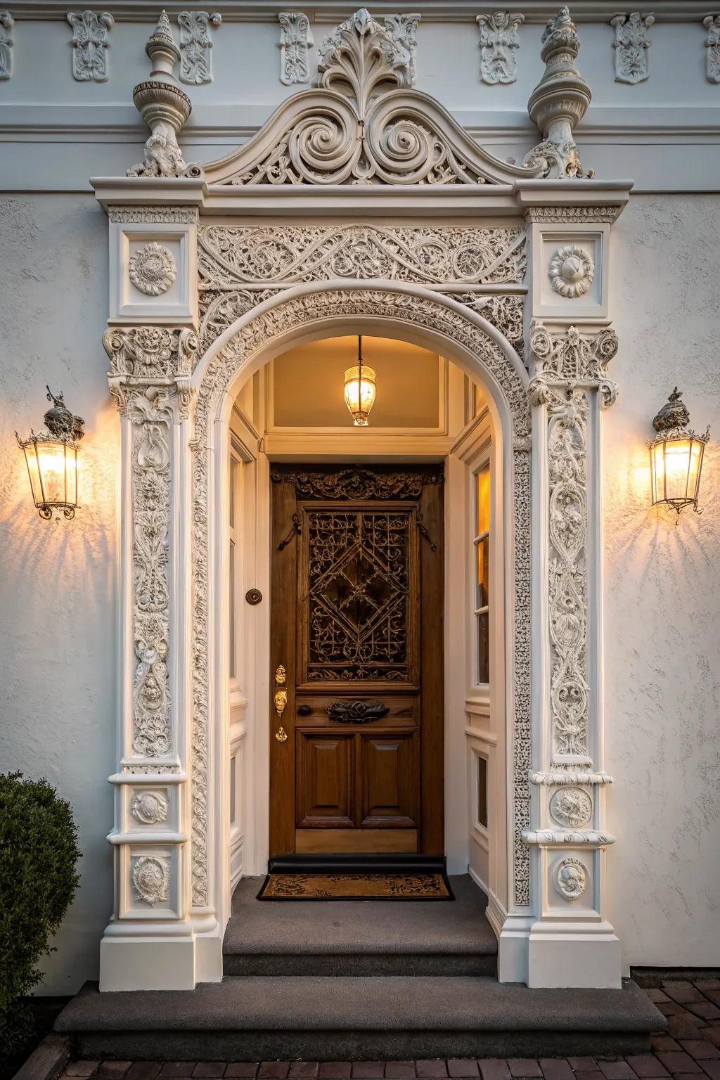 Ornamental trim enhancing flair and sophistication.