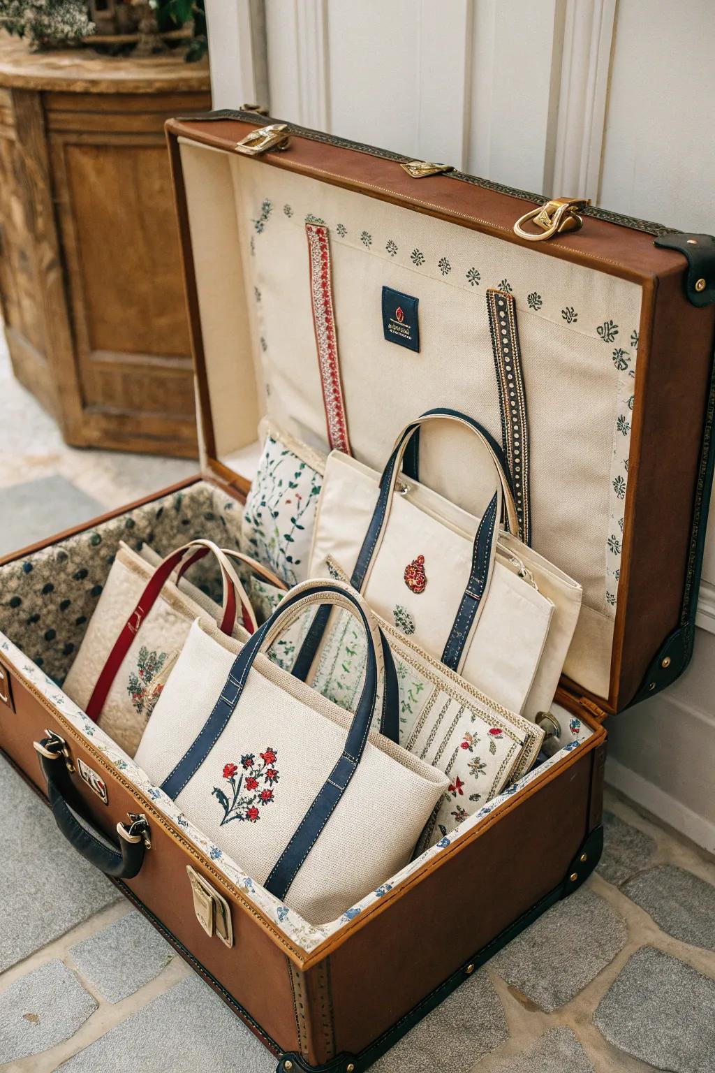 Time-honored trunks offer sentimental and concealed storage for carryalls.